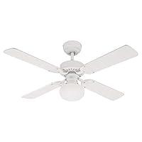 Westinghouse Ventilatore a Soffitto Vegas E27, 60 W, Finitura, Pale in...