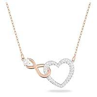 Swarovski Collana Swarovski Infinity Heart, bianco, mix di placcature