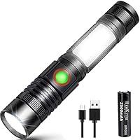 REHKITTZ Torcia LED Ricaricabile Militare Torcia 1300 Lumens Elettrica...