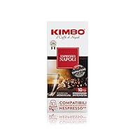 Kimbo Capsule Napoli Compatibili Nespresso, Intensità 10/12, 10 Astucc...