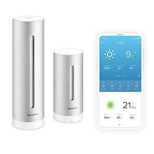 Netatmo NWS01-EC Stazione Meteo con Sensore Esterno Wireless, Compatib...