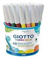 Giotto Turbo Maxi 521400 - Pennarelli , Punta Larga, 5mm, Confezione d...