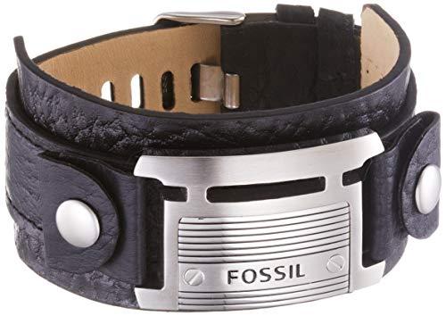 Fossil Uomo Bracciale in pelle nera JF84816040