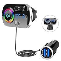 Trasmettitore FM Bluetooth 5.0, Vivavoce Car Kit con QC 3.0 Caricatore...