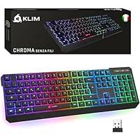 KLIM Chroma Tastiera Wireless ITALIANA - Sottile, Resistente, Ergonomi...