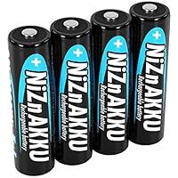 ANSMANN 4x Batterie ricaricabili stilo - nichel zinco AA 1600 mAh 1,6 ...