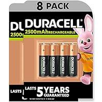 Duracell - Rechargeable AA 2500mAh Prericaricate, Batterie Stilo Ricar...