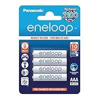 Panasonic Eneloop Blister con 4 Batterie Ministilo AAA Ricaricabili, A...