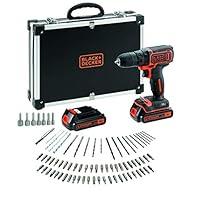 BLACK+DECKER BDCDC18BAFC-QW Trapano Avvitatore a Batteria, 18 Volt, Ne...