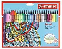 Pennarello Premium - STABILO Pen 68 - Astuccio da 30 - Colori assortit...