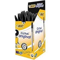 BIC Penne Nere a Sfera Cristal Original, Punta Media, 1.00 mm, Confezi...