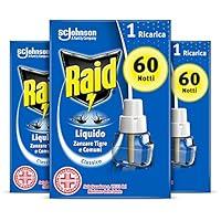 Raid Liquido Elettrico tripla ricarica, efficace contro Zanzare Tigre ...