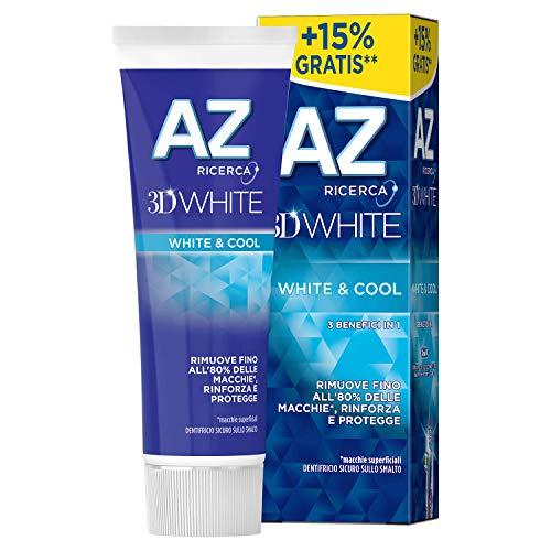 AZ 3D White White & Cool Dentifricio - Confezione da 8 x 75 ml (Totale...