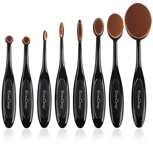 EmaxDesign Ovale-Set pennelli, con 8 pennelli professionali Concealer ...