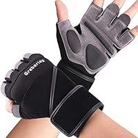 Grebarley Fitness Gloves Sollevamento Pesi, Protezione Totale del Palm...