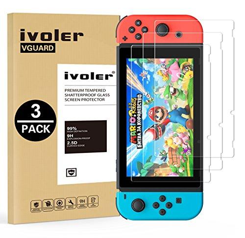 iVoler [3 Pack] Pellicola Vetro Temperato per Nintendo Switch, Pellico...