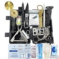 Kit di Sopravvivenza 24 in 1, Multifunzione Kit di Equipaggiamento di ...