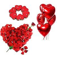 Kit Romantico di Candele e Petali. 50 Candeline a Forma di Cuore + 100...