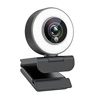 Angetube Full HD 1080p Webcam Luce ad Anello Regolabile Incorporata e ...