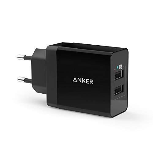 Anker Caricatore USB 24W con 2 Porte, Caricatore da Muro con Tecnologi...
