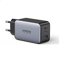 UGREEN Nexode - 65W Caricatore USB C GaN Tech, Caricabatterie USB 3 Po...