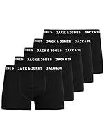 JACK & JONES Jachuey Trunks 5 Pack Noos Boxer, Nero (Black), Medium (P...