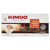 Kimbo Aroma Italiano Deciso Caffè Macinato, Confezione Da 4 Pacchi Da ...