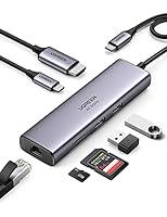UGREEN 7 In 1 USB C Hub HDMI con 4K@60Hz HDR, Adattatore USB C Dock Et...