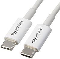 Amazon Basics - Cavo USB Type-C a USB Type-C 2.0, 1,8 m, colore bianco