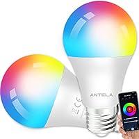 Lampadine LED Alexa Inteligente WiFi E27, Dimmerabile Lampadina ANTELA...