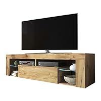 Selsey HUGO - Mobile TV/Tavolino TV con Luci LED / 140cm / Quercia Dor...