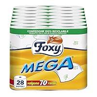 Foxy Mega | Carta igienica lunga durata | 28 rotoli | 500 strappi per ...