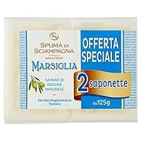 Spuma di Sciampagna Saponetta Naturale Marsiglia 2 Pezzi - 120 Gr