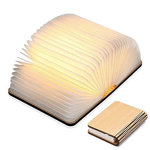 Yuanj Lampada Libro USB Ricaricabile, Lampada a Forma di Libro, Luce L...