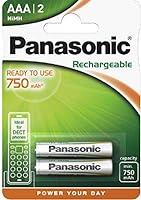 Panasonic Batteria 750 mAh NiMH P03 HR03 Micro AAA Ricaricabile Accu I...
