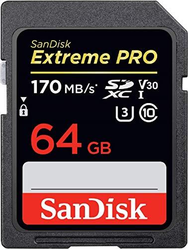 Sandisk Extreme Pro Scheda di Memoria da 64 Gb, Velocità di Lettura Fi...