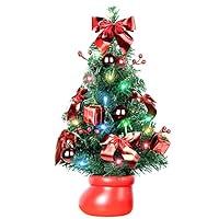 SHareconn Mini albero di Natale da tavolo artificiale preilluminato da...